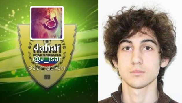 Cuenta de Twitter y rostro de Dzhokhar Tsarnaev.  (Imagen: twitter.com/@Boston_Police)