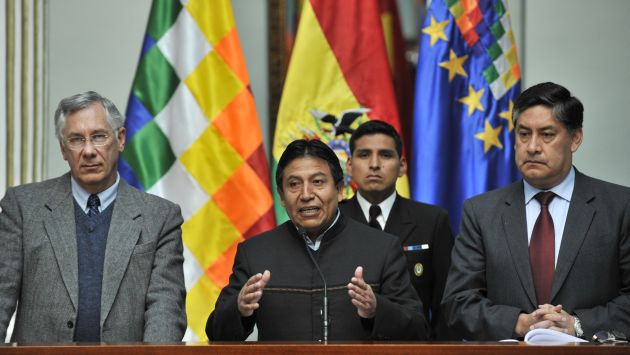 El canciller Choquehuanca hizo el anuncio en conferencia. (AFP)