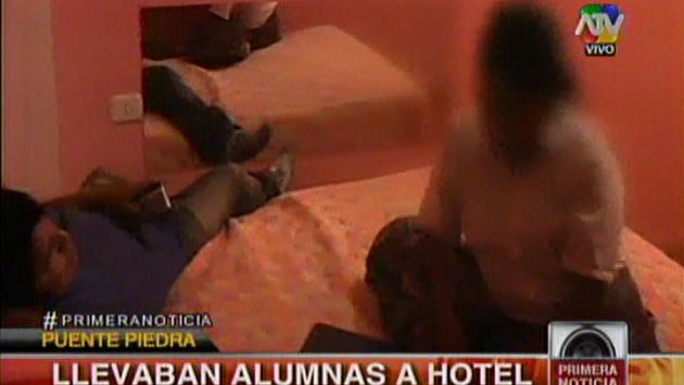La Policía sorprendió a las menores en el hospedaje. (Captura de TV)