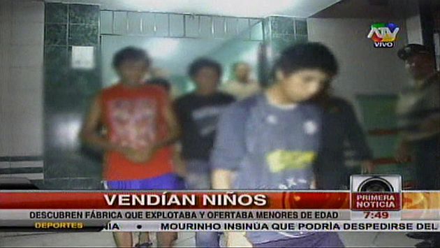 Los menores fueron llevados a un albergue del Inabif. (Captura de TV)