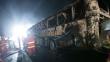 Casma: Bus se incendia en carretera y se salvan los 40 pasajeros