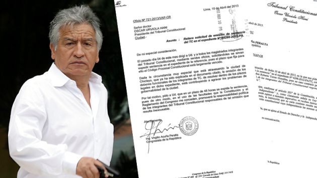 REINCIDENTE. No es la primera vez que Virgilio Acuña Peralta se “interesa” en temas ajenos a su gestión parlamentaria. (Perú21)
