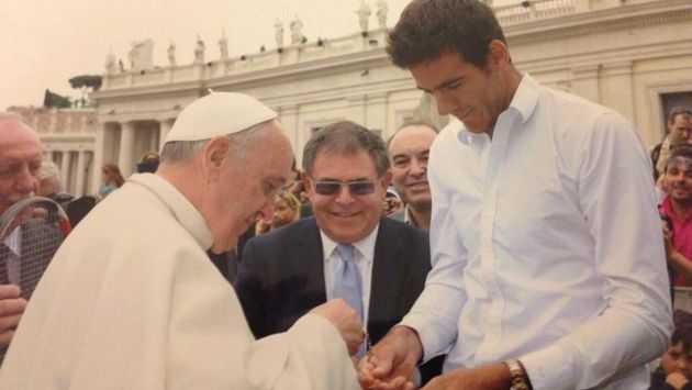 ‘Delpo’ se sumó a la lista de deportistas argentinos que ya han visitado al Papa. (Difusión)