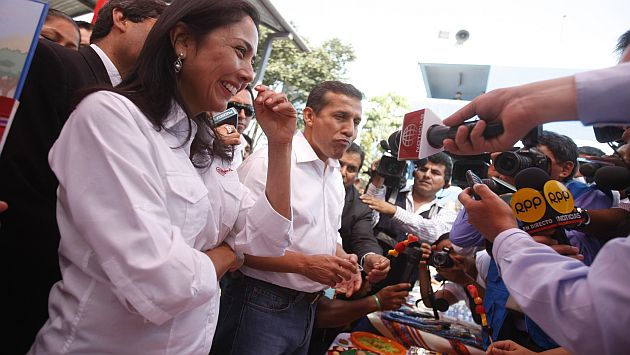 Pareja presidencial. Nadine y Ollanta volvieron a aparecer juntos en público. (Mario Zapata)