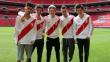 One Direction se pone la franja roja de Perú en el pecho