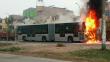 Un bus del Metropolitano se incendió en Comas

