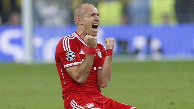 Robben grita su gol marcado en el minuto 88. (AP)