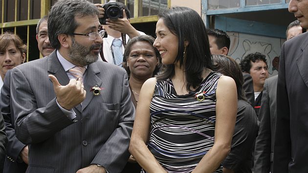 Jiménez y Nadine en un acto público pasado. (Perú21)