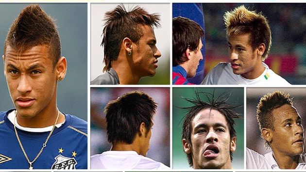 Evolución de los peinados de Neymar. (Internet)