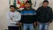 Policía captura a tres ‘raqueteros’ en Villa María del Triunfo
