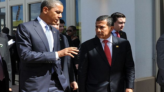 Obama y Humala cuando coincidieron en el APEC del 2011 en Hawái. (Sepres)