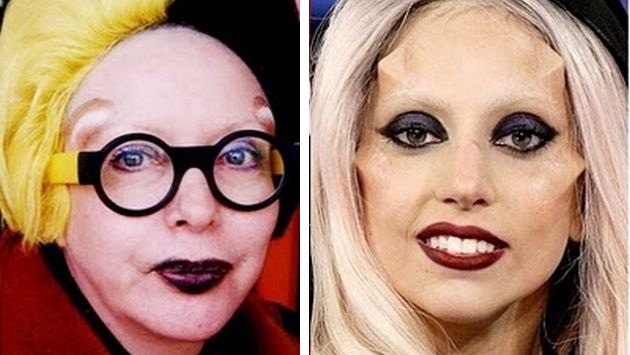 Orlan y Lady Gaga con una caracterización muy similar. (Internet)
