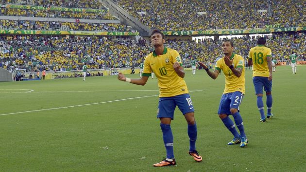 Neymar marcó el primero de los locales. (AFP)