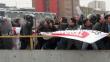 Simpatizantes del Apra se enfrentaron a la Policía por pancartas