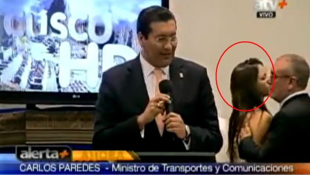 Paloma Fiuza perdió el conocimiento en plena exposición del ministro Carlos Paredes. (ATV)