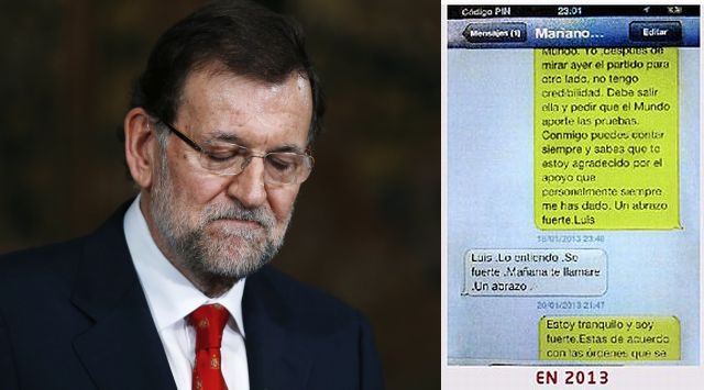 PRESIONADO. Mostraron mensajes entre Rajoy y Bárcenas. (Reuters)