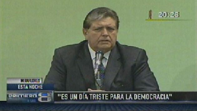 Alan García estuvo en homenaje al economista Richard Webb. (Captura de TV)
