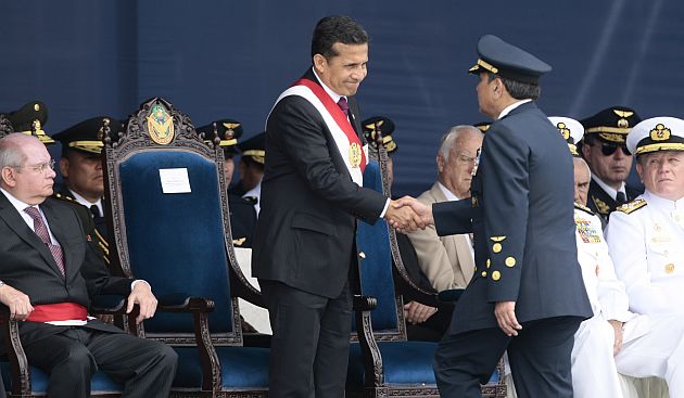Humala participó en la ceremonia por el Día de la Fuerza Aérea del Perú. (David Vexelman)