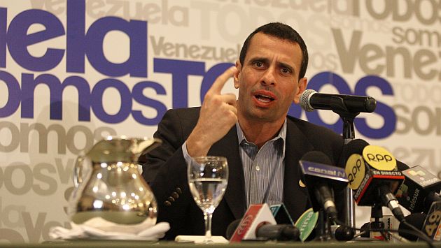 Henrique Capriles estuvo la semana pasada por Chile y Perú. (Andina)
