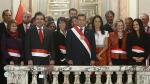 La pareja presidencial rodeados de sus ministros. (Perú21/Canal N)