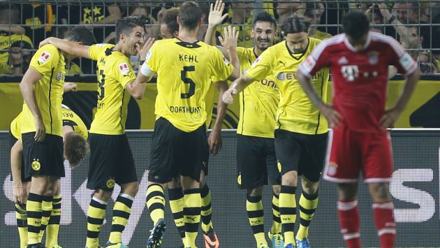 Campeones.  Dortmund hizo ‘tiki taka’ con el Bayern. (AP)