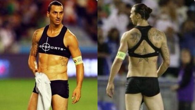 Zlatan Ibrahimovic usa estas prendas con fines físicos. (Internet)