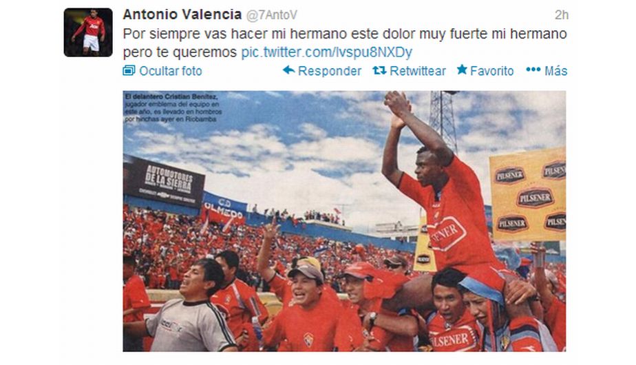 Cuenta de Antonio Valencia, futbolista del Manchester United y de la selección de Ecuador.