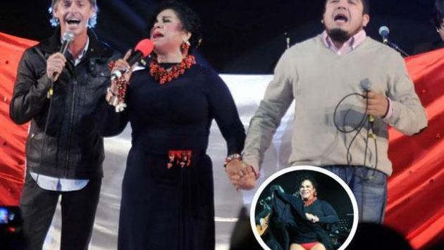 Eva Ayllón compartió escenario con Bareto y Jean Paul Strauss. (Foto: Diario El Popular)