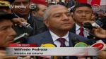 Pedraza insiste en que la seguridad no está en emergencia. (TV Perú)