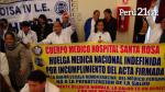 La huelga médica ya tiene 17 días sin visos de solución. (Perú21)
