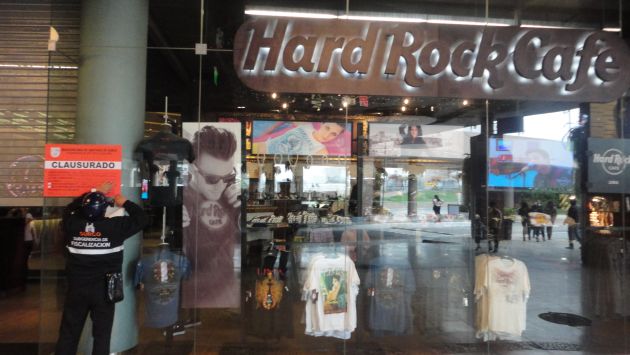 La clausura del Hard Rock Café puede durar de 1 a 30 días. (Difusión)