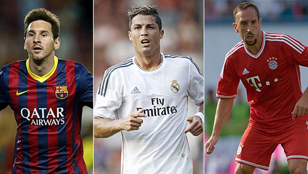 Messi, Cristiano y Ribèry en la terna final. (marca.com)
