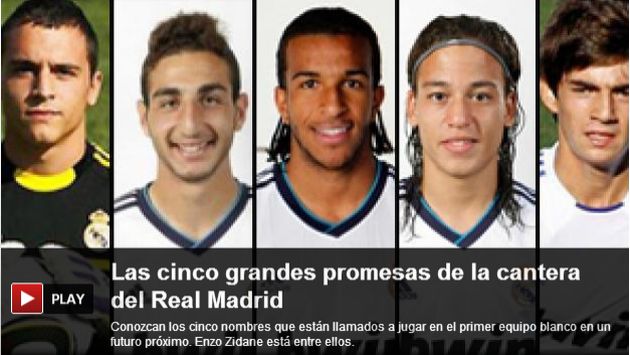 Cristian Benavente, Enzo Zidane, entre otros, futuras promesas merengues. (Diario AS)