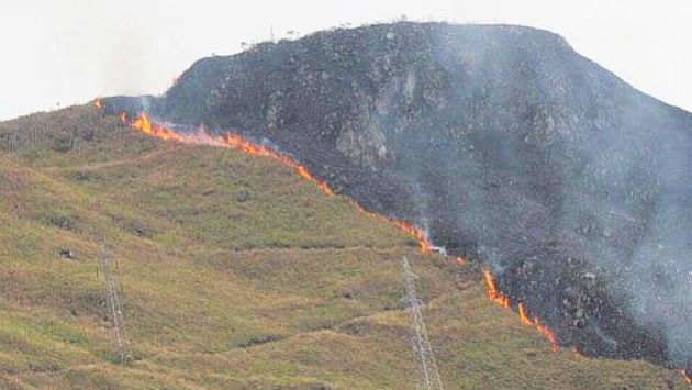 Fuego se produjo en la zona de Cerro Calvario, en Machu Picchu. (Sernanp)