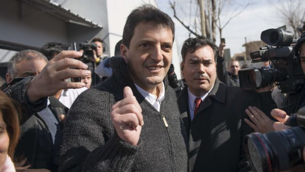 VICTORIA. Sergio Massa, antiguo hombre del kirchnerismo, lidera ahora la oposición en la capital. (AFP)