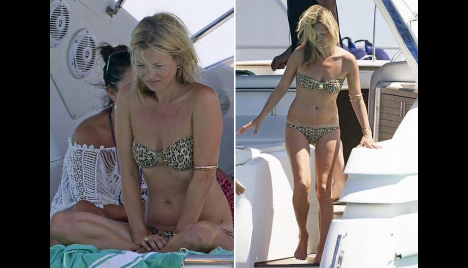 Kate Moss reapareció en las islas Ibiza, en donde pasa sus vacaciones junto a su familia. (Gtres)