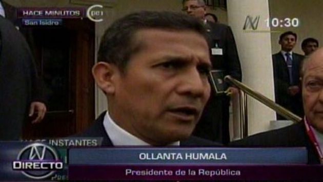 Humala declaró sobre temas coyuntura económica. (Canal N)