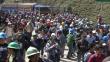 Unos ocho mil mineros artesanales bloquean la Panamericana Sur
