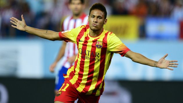PRIMERA VEZ. Neymar anotó su primer gol oficial con el Barza. (AFP)