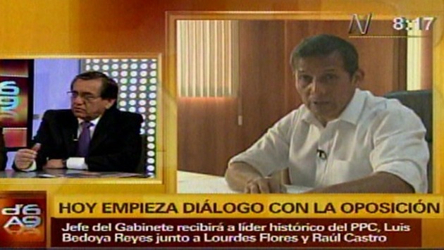 Partidos quieren a Ollanta Humala en el diálogo. (Canal N)
