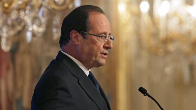 François Hollande durante su discurso de hoy, en el que tocó el tema de Siria. (AP)