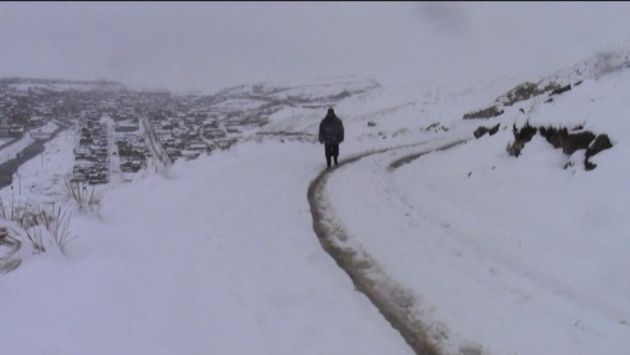 Las nevadas ocasionan graves daños a la población. (Andina)