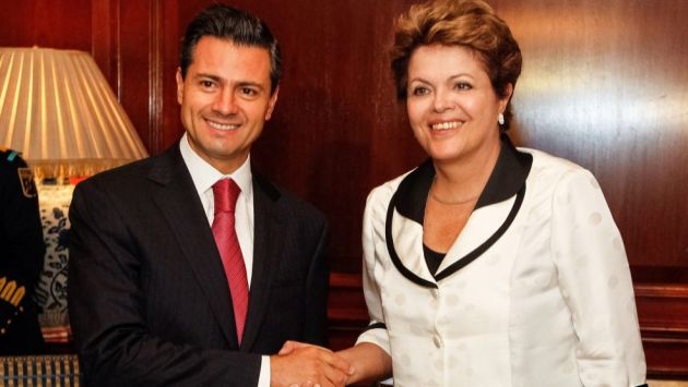 Enrique Peña Nieto y Dilma Rousseff. (Internet)