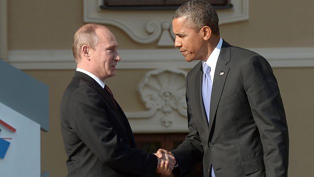 Obama y Putin se encontraron en la cumbre del G20 en Rusia. (EFE)
