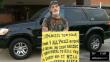EEUU: Lo condenan a llevar un cartel disculpándose por ‘ser un idiota’