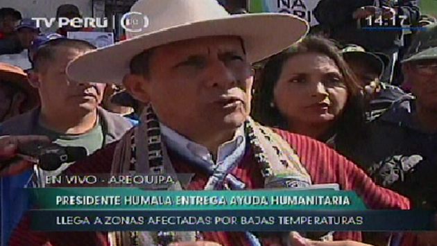 Ollanta Humala declaró desde Arequipa. (TVPerú)