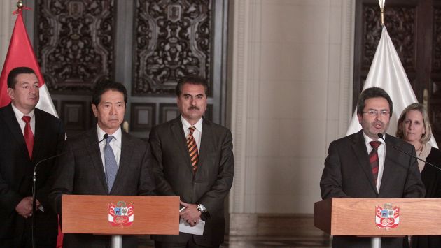 Yoshiyama hizo un balance de la reunión con el premier. (Andina)