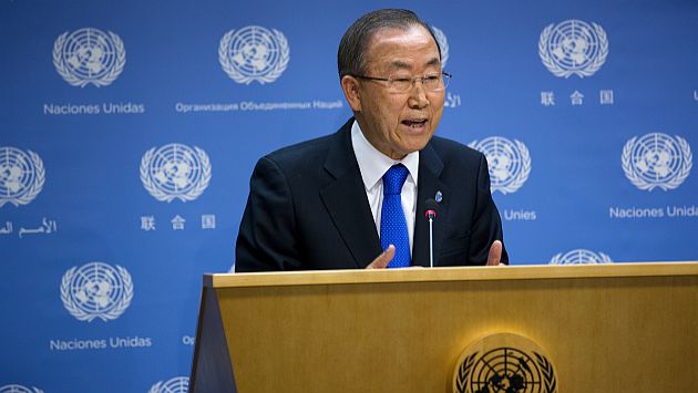 Ban Ki-moon ofreció una conferencia de prensa en Nueva York. (AP)