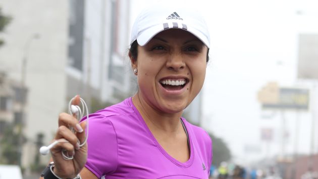 Tula Rodríguez participó en maratón. (David Vexelman)
