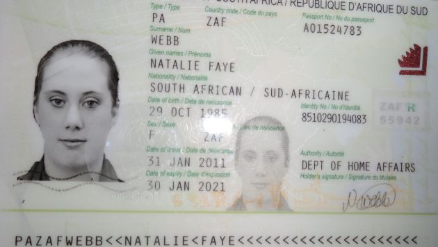 Pasaporte de la británica Samantha Lewthwaite. (AFP)